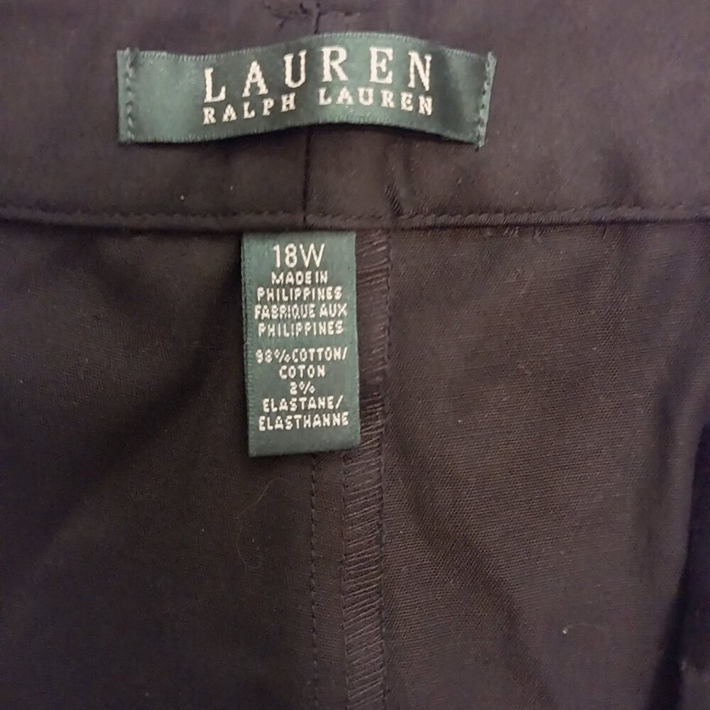 NWT Lauren Ralph Lauren 18 W Womens Pants Black